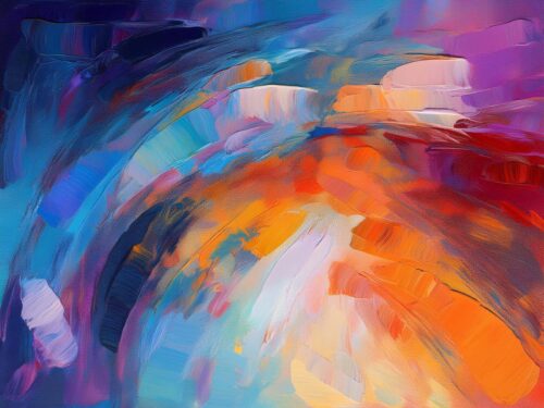 abstract painting accompanying a blog post about copywriting for small business