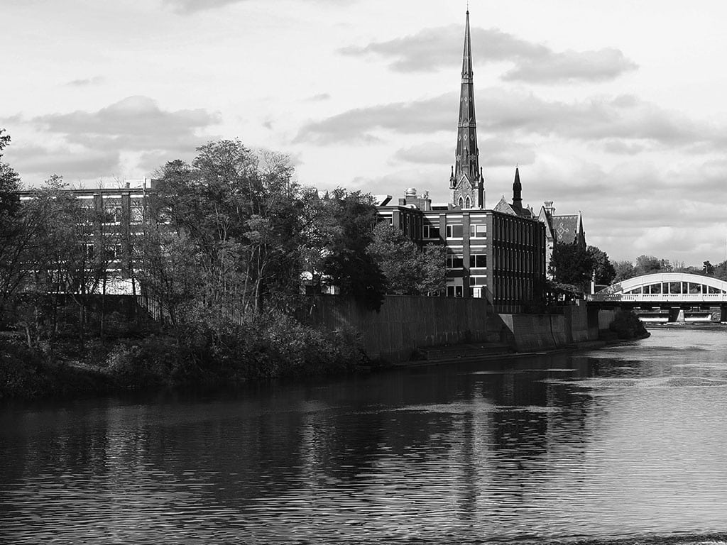 View of Cambridge, Canada by the Grand River